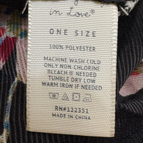 Anthropologie’s Do Everything in Love Black Red Pink Olive Floral Kimono - Picture 8 of 12